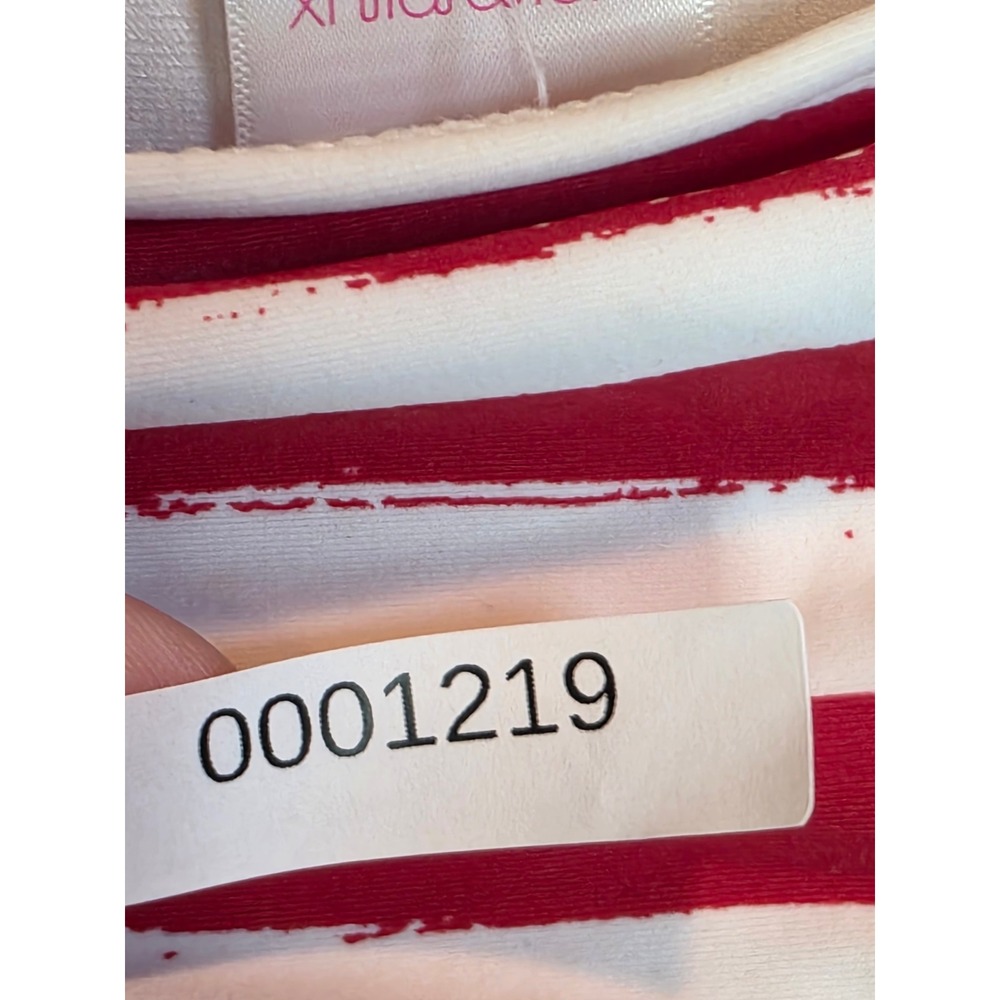 Xhilaration Red White Blue Striped Strappy Bikini Bottom XS 533052 Distressed - Picture 8 of 10